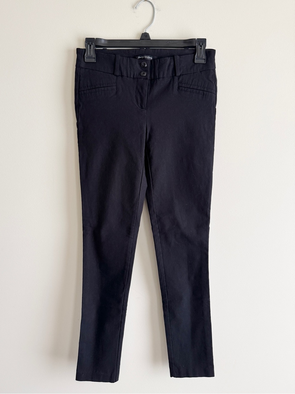 Vintage Foreign Exchange Skinny Trousers Black Size Small cotton blend
